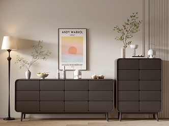 Modern Black Cabinet Whole Cabinet Sideboard Cabinet Balcony Cabinet Storage Cabinet Entrance Cabinet 3d model