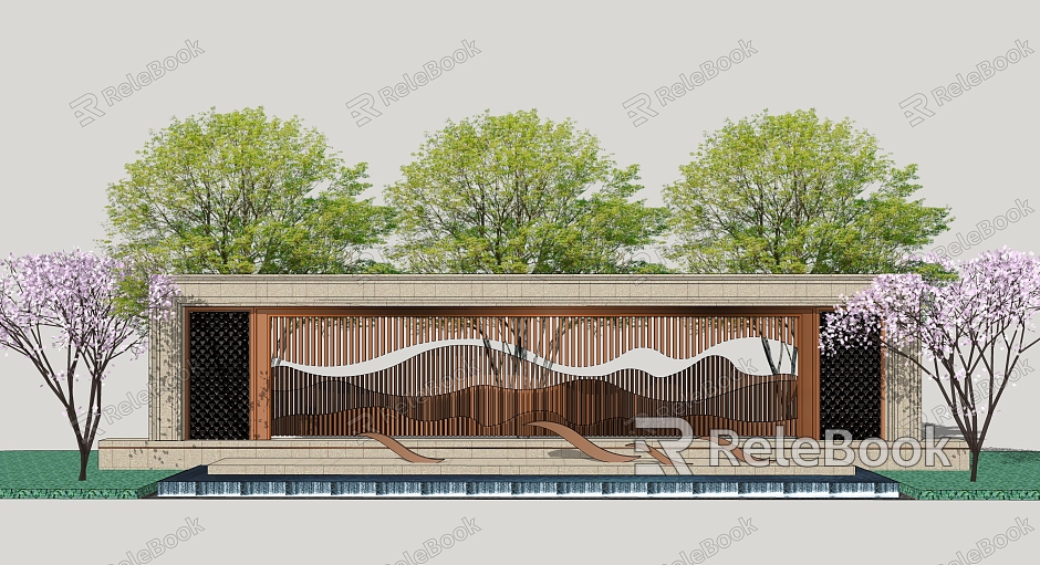 New Chinese style landscape wall model