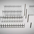Wrought Iron Railings With Spiked Top Sections Posts And Gate Design