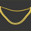 Amusement Park Playground Equipment Featuring Golden Shiny Chain on Dark Background