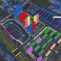 Urban Building Complex With High Rise Buildings Commercial Plaza And Green Areas