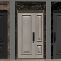 Modern Security Doors With Marble Frames And Various Color Designs 3d model