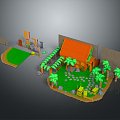 Farmhouse Holiday House Holiday House Rural Villa Idyllic Villa Rural House Idyllic Idyllic Landscape 3d model