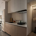 Modern Minimalist Apartment Interior With Sofa Bed Table Chairs And Curtain Windows