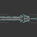Decorative Weapon Sword With Gold Letters TAI And Purple Accents