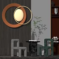 Modern leisure table and chair combination leisure chair combination 3d model