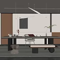 Modern study 3d model
