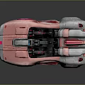 Futuristic Red And Silver Sports Car With Open Cockpit And Red Wheel Accents