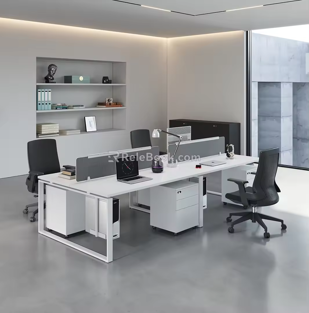 Modern public office area Simple public office area 3d model