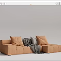 Modern corner sofa multiplayer sofa 3d model