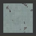 Turquoise Tiled Cube With Dark Spots On Smooth Matte Surface Design