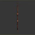 Handcrafted Wooden Bow With Curved Design And Colorful Decorative Accents