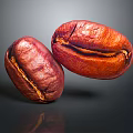 Fresh Roasted Coffee Beans With Rich Brown Color And Smooth Surface Texture