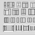 Modern windows combination windows glass windows floor-to-ceiling windows balcony windows bay windows bedroom windows sliding windows casement windows doors and windows 3d model