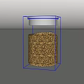 Transparent Glass Spice Jar With Silver Lid Filled With Mustard Seeds