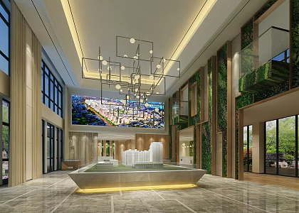 Modern Sales Office 3d model