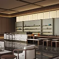 Modern Sales Office Interior With Spacious Layout Sofa Seating Reception Desk And Marble Flooring