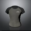 Comfortable Short Sleeve Raglan T Shirt With Gray Dark Gray Color Block And Chest Logo