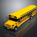 Modern School Bus School Bus Van Box Car 3d model