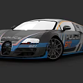 Bugatti Police Car Exterior Design Black Blue Body Orange Stripes 911