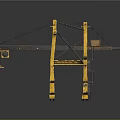Yellow Heavy Duty Industrial Crane With Extended Boom And Cargo Lifting Structure