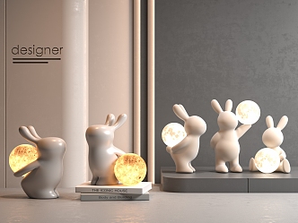 Modern Rabbit Lunar Table 3d model