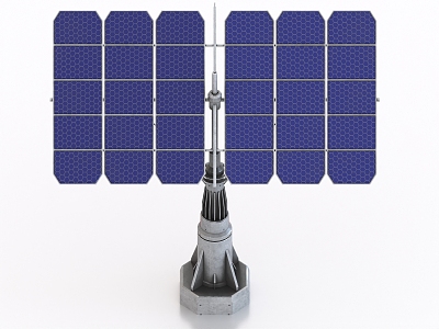 Science fiction solar panel science fiction equipment new energy science fiction power generation equipment science fiction radar 3d model