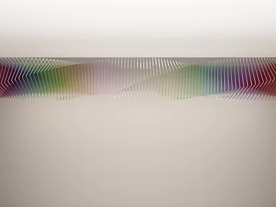 Colorful Wavy Striped Decorative Light With Modern Gradient Design For Interior Decoration 3d model