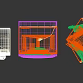 Various Modern Washing Machines with Different Front Load Designs and Control Panels