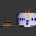Star Wars R2-D2 Themed Toaster Toasting Bread With Coffee Cup And Toast Slices