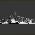 Breathtaking Snowy Mountain Landscape With Snow Covered Peaks And Rocky Slopes