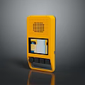 Portable Yellow Handheld Device With Digital Screen And Control Buttons