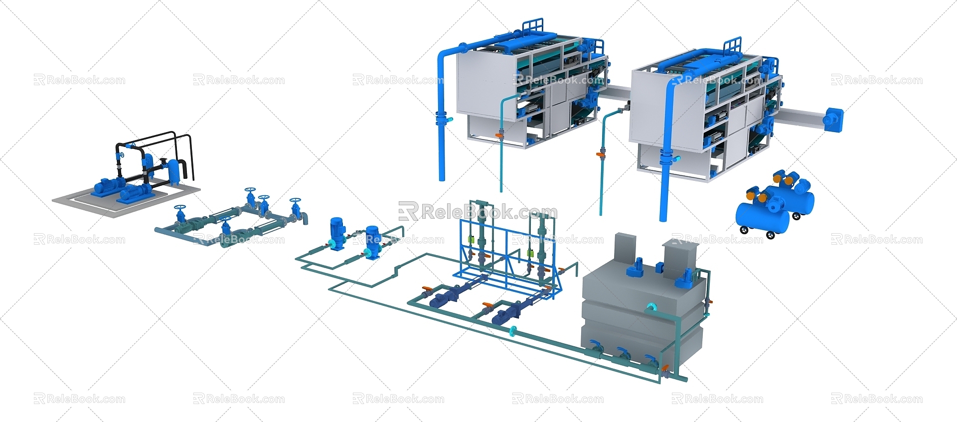 Dehydration machine room 3d model