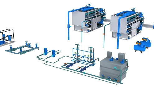 Dehydration machine room 3d model