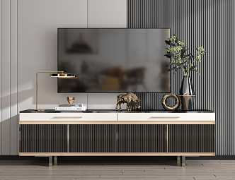 Light Luxury TV Cabinet 3d model