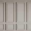 Classic White Wall Paneling With Rectangular Panels And Frame Details For Interior Walls 3d model