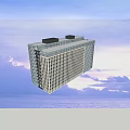 Modern Tall Office Building Exterior With Glass Curtain Wall And Vertical Stripes