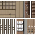New Chinese Style Tea Cabinet Tea Rack Storage Rack Display Rack Tea Set Display Cabinet 3d model