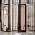 New Chinese Style Screen Partition 3d model