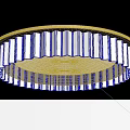 Modern Round White Ceiling Light With Pleated Shade For Interior Lighting