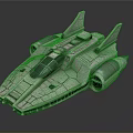 Futuristic Aerodynamic Spaceship Design With Cockpit Wings And Engines 3D Render