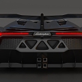 sports car car rear hard surface 3d model