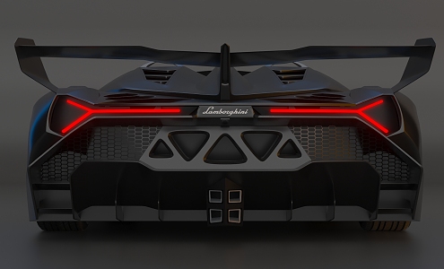 sports car rear hard surface 3d model