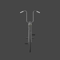 Classic Black Bicycle With White Seat And Front Headlight Design
