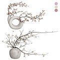 Modern jewelry ornaments combination flower interior decoration 3d model