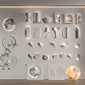 Modern Interior Wall Lamps With Creative Geometric And Circular Designs 3d model