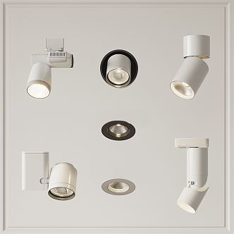 Modern spotlight downlight spotlight track light 3d model