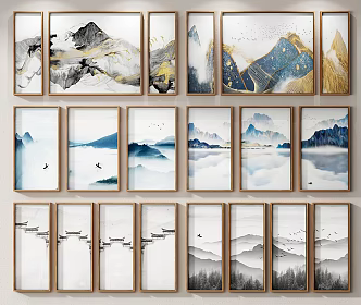 New Chinese Landscape Painting 3d model