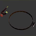 Practical Brown Leather Belt With Black Buckle And Colorful Small Accessory