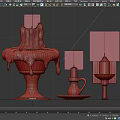 Candle Holders With Lit Candles Melted Wax And Various Decorative Bases